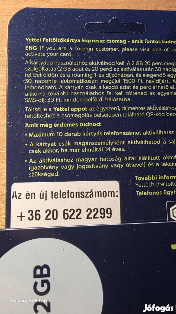 Yettel könyű telefonszám 622.22.99.