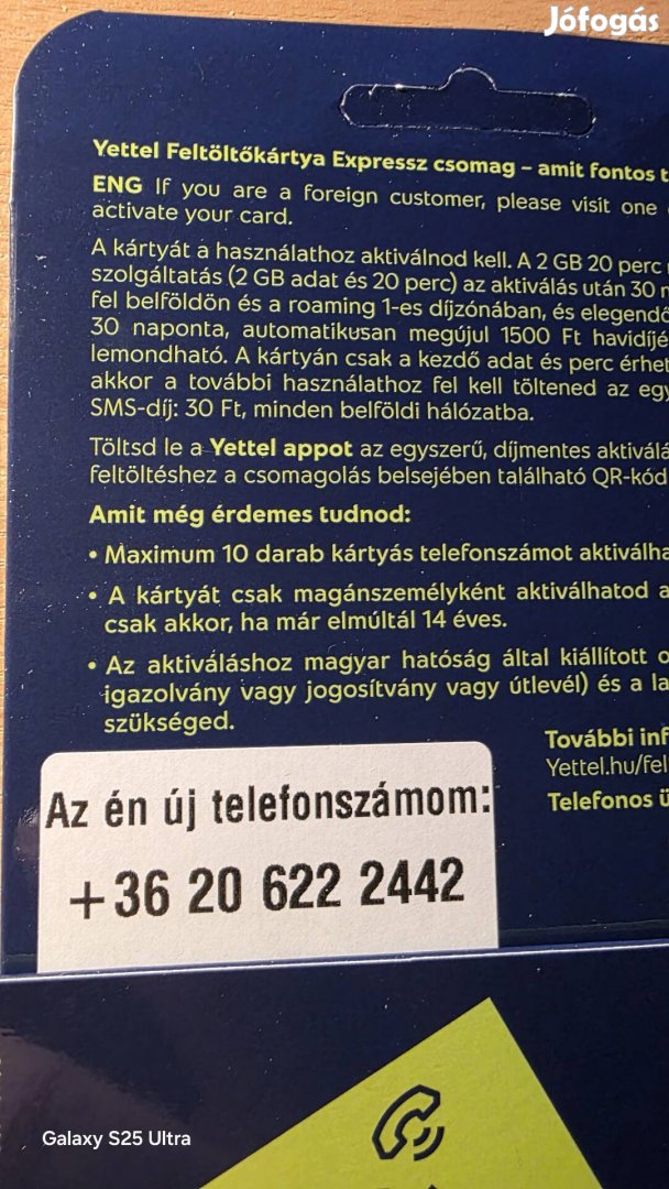 Yettel könyű telefonszám 622.2442.