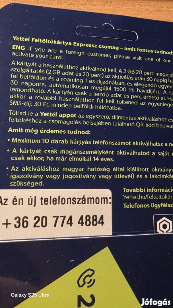 Yettel könyű telefonszám 774.4884.