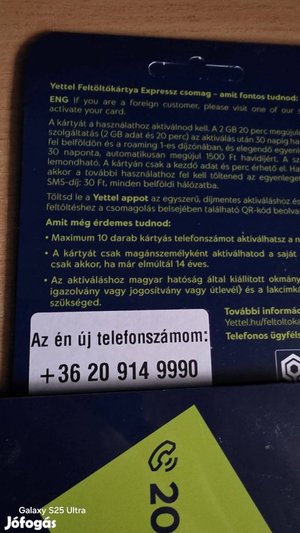 Yettel könyű telefonszám 914.9990.