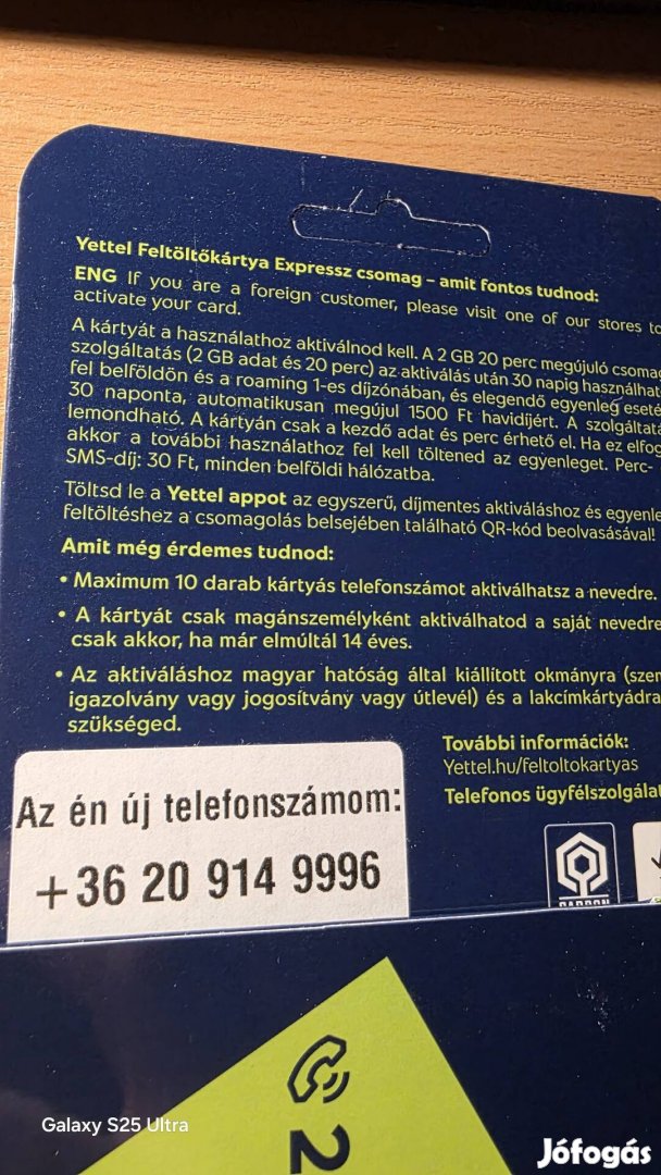 Yettel könyű telefonszám 914.9996.