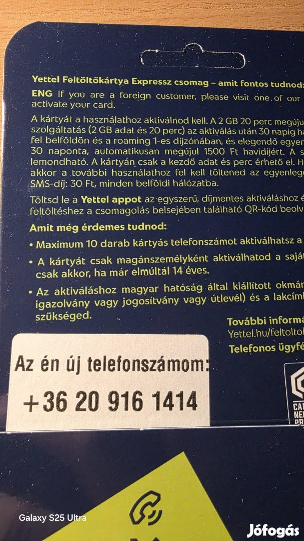 Yettel könyű telefonszám 916.14.14.