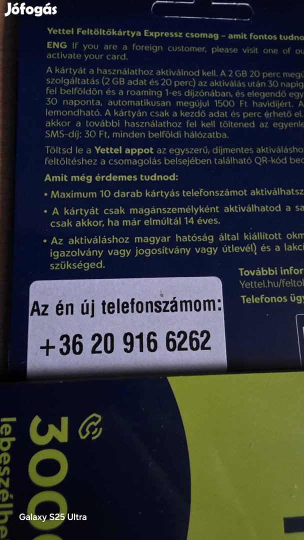 Yettel könyü telefonszám 916.62.62.