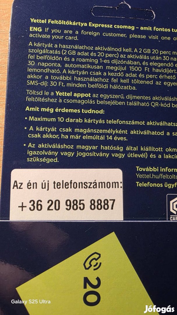 Yettel könyű telefonszám 985.8887