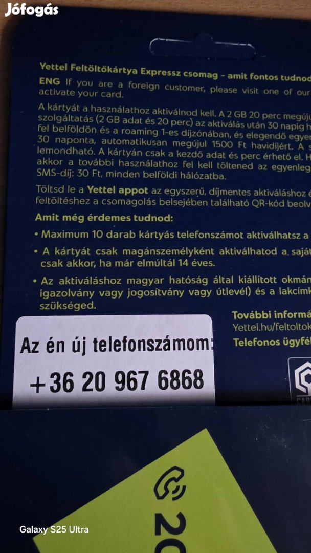 Yettel könyű telefonszám 9.67.68.68.