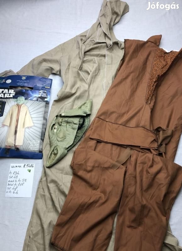 Yoda jelmez, Star Wars jelmez, felnőtt jelmez K1486