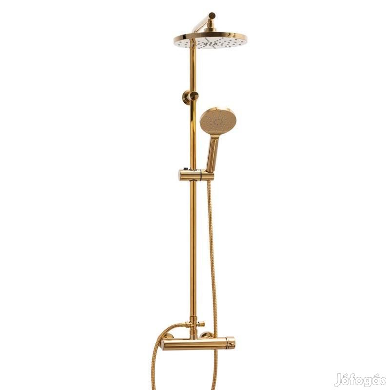 Yoka Oman zuhanyrendszer termosztátos csapteleppel - arany