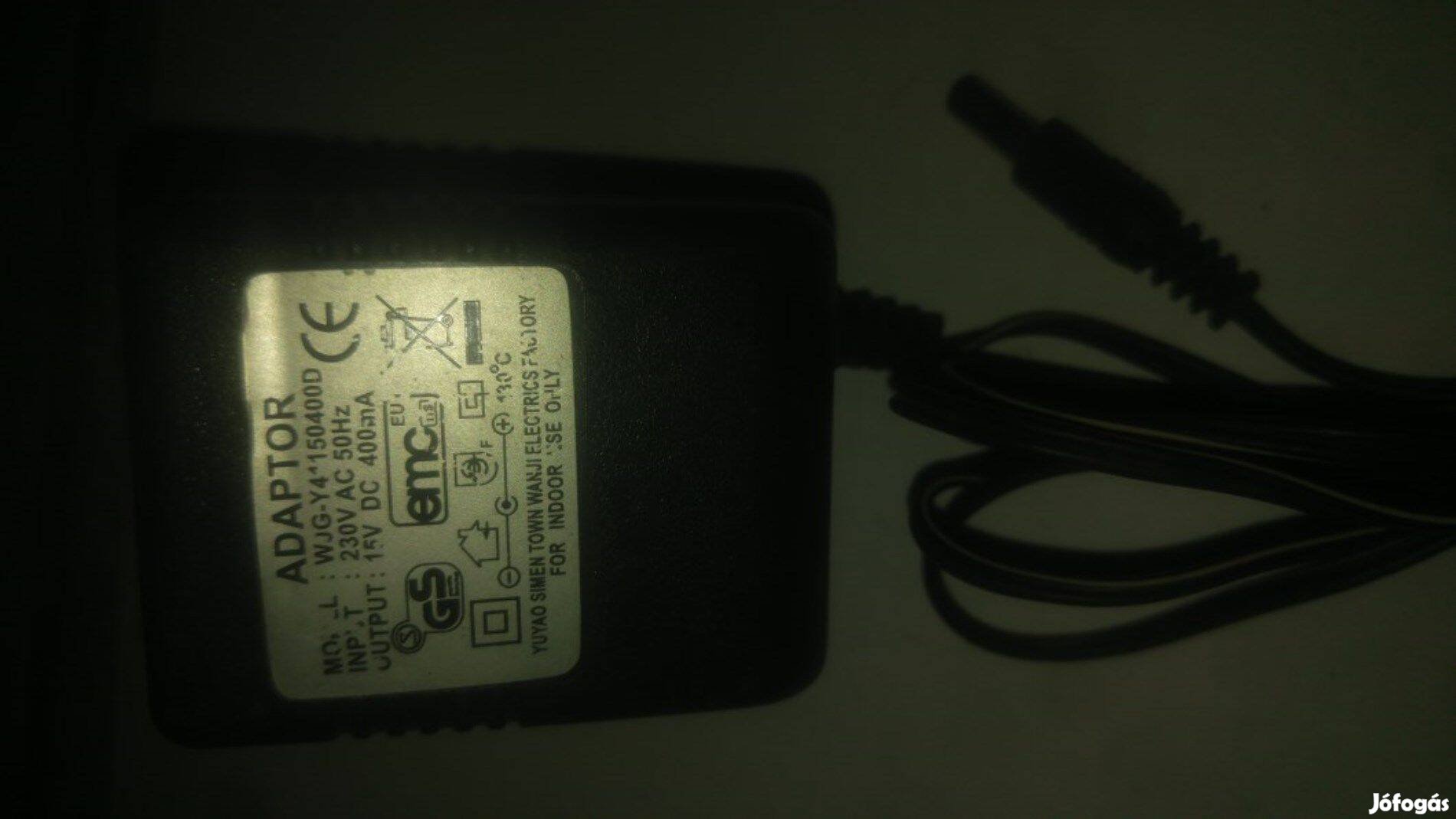 Yuyao DC adapter 15V / 400mA működő