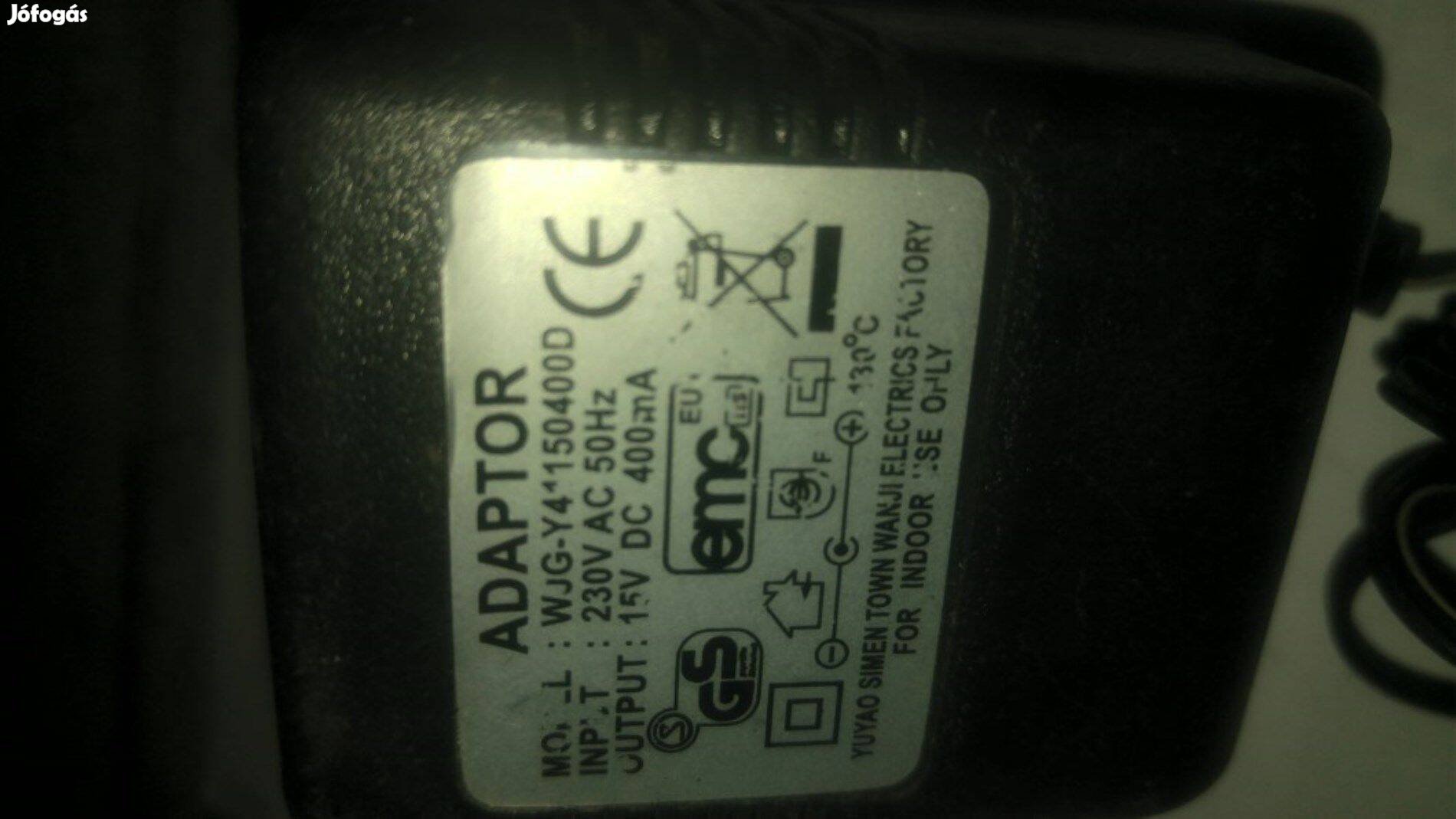 Yuyao DC adapter 15V / 400mA működő