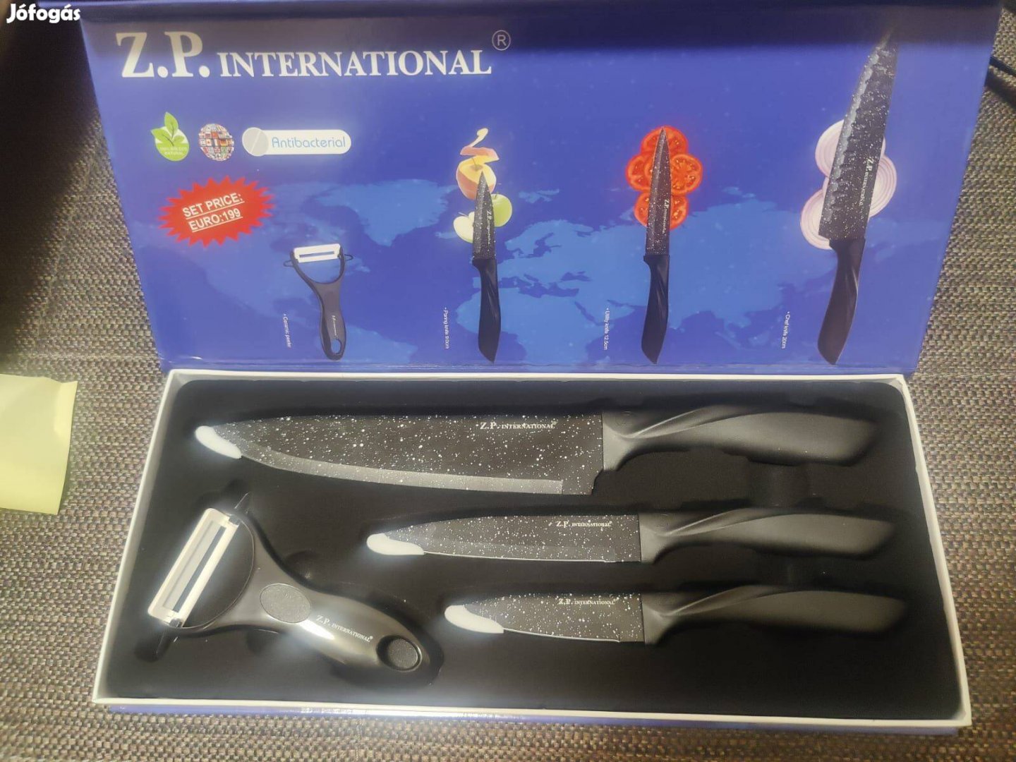 ZP International 4 részes késkészlet / kés - új, nem használt