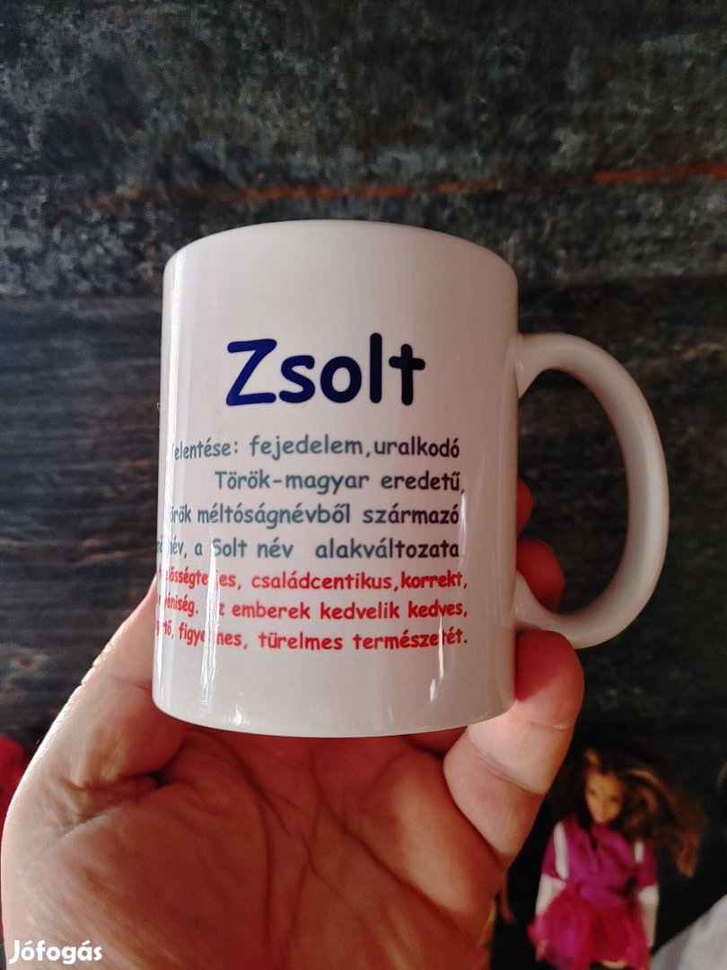 ZSOLT napi bögre felirattal
