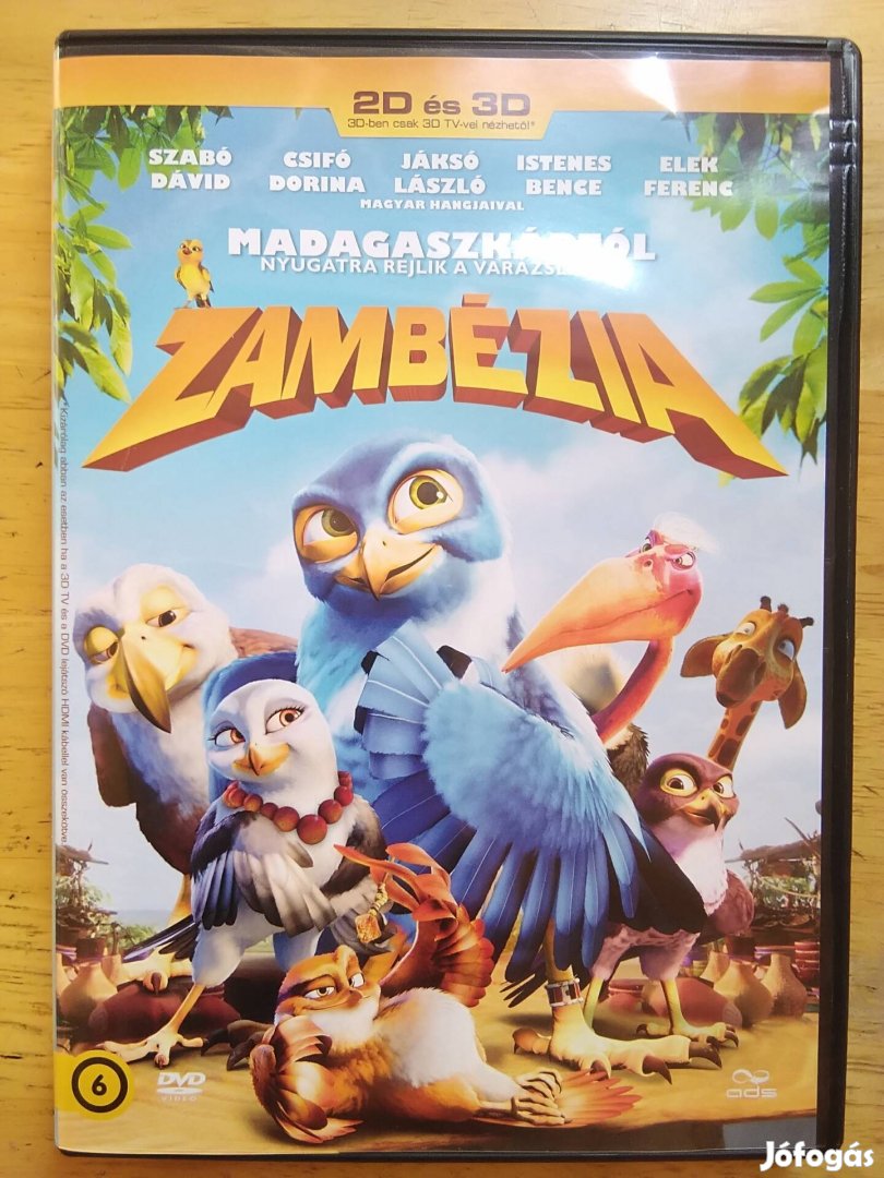 Zambézia újszerű dvd 2D és 3D 