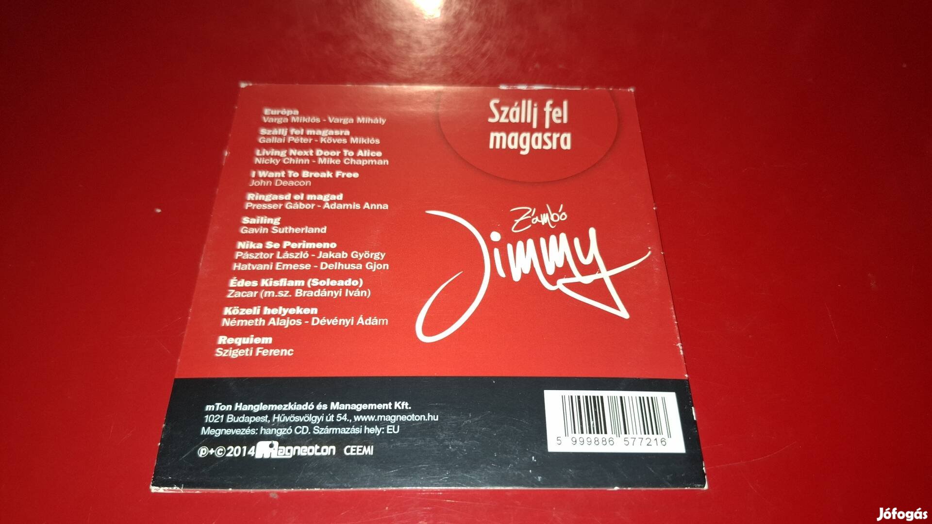 Zámbó Jimmy Betiltott dalok 1 Szállj fel magasra Cd 2014