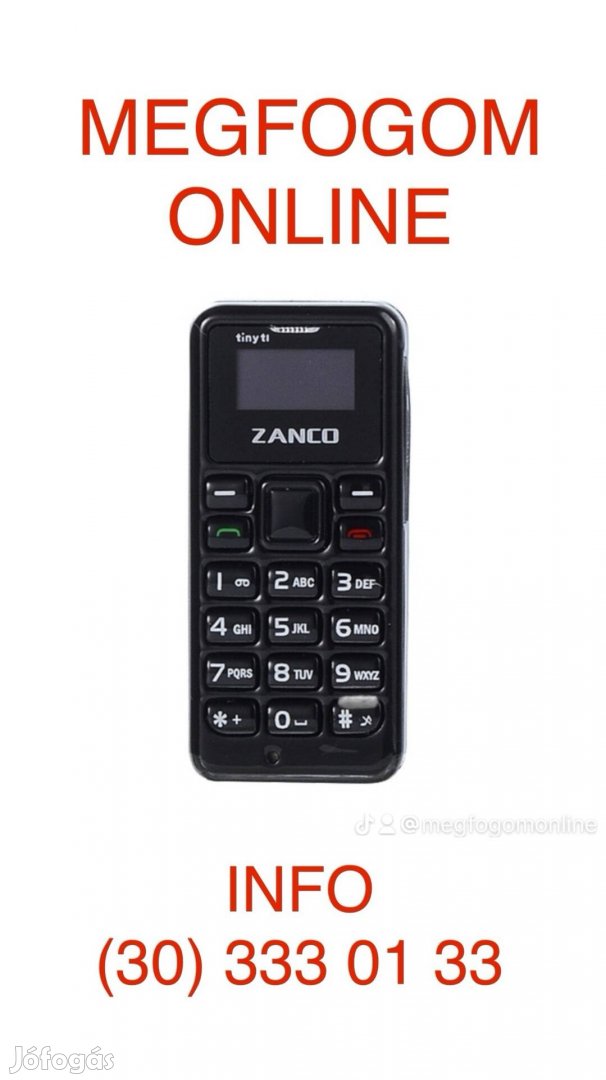 Zanco tiny mini t1 mobiltelefon kistelefon mini mobil új dobozában