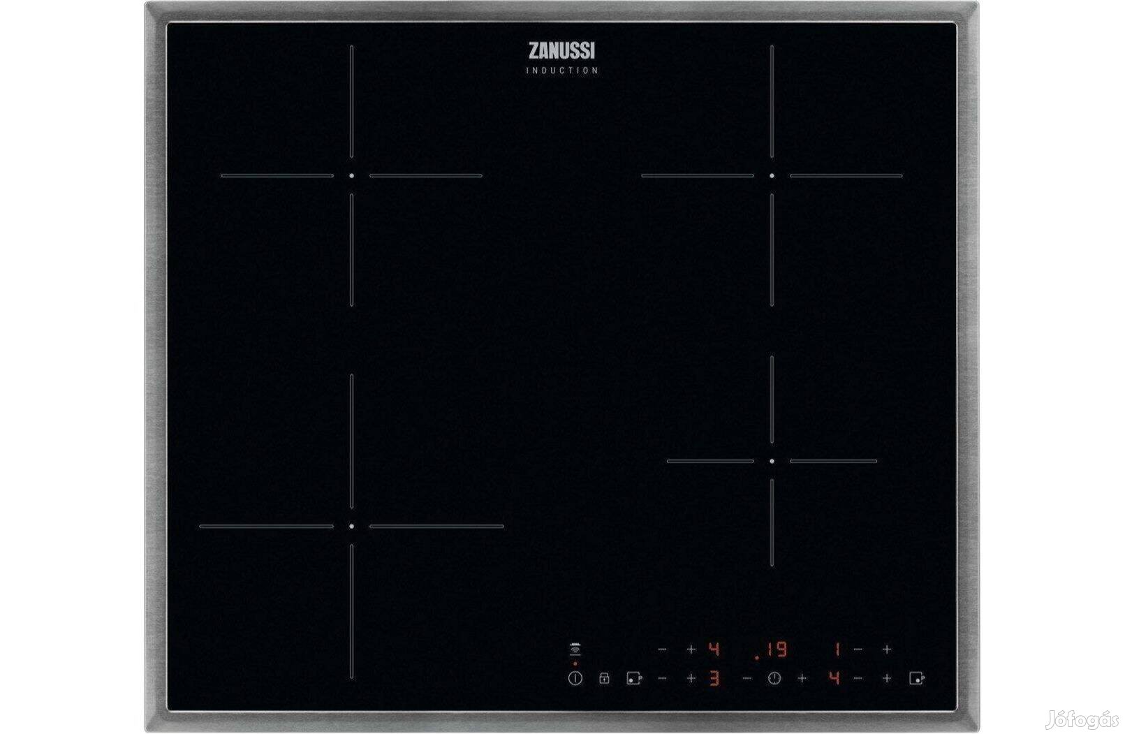 Zanussi Zitn643X Beépíthető Indukciós főzőlap, inox keretben, 60cm