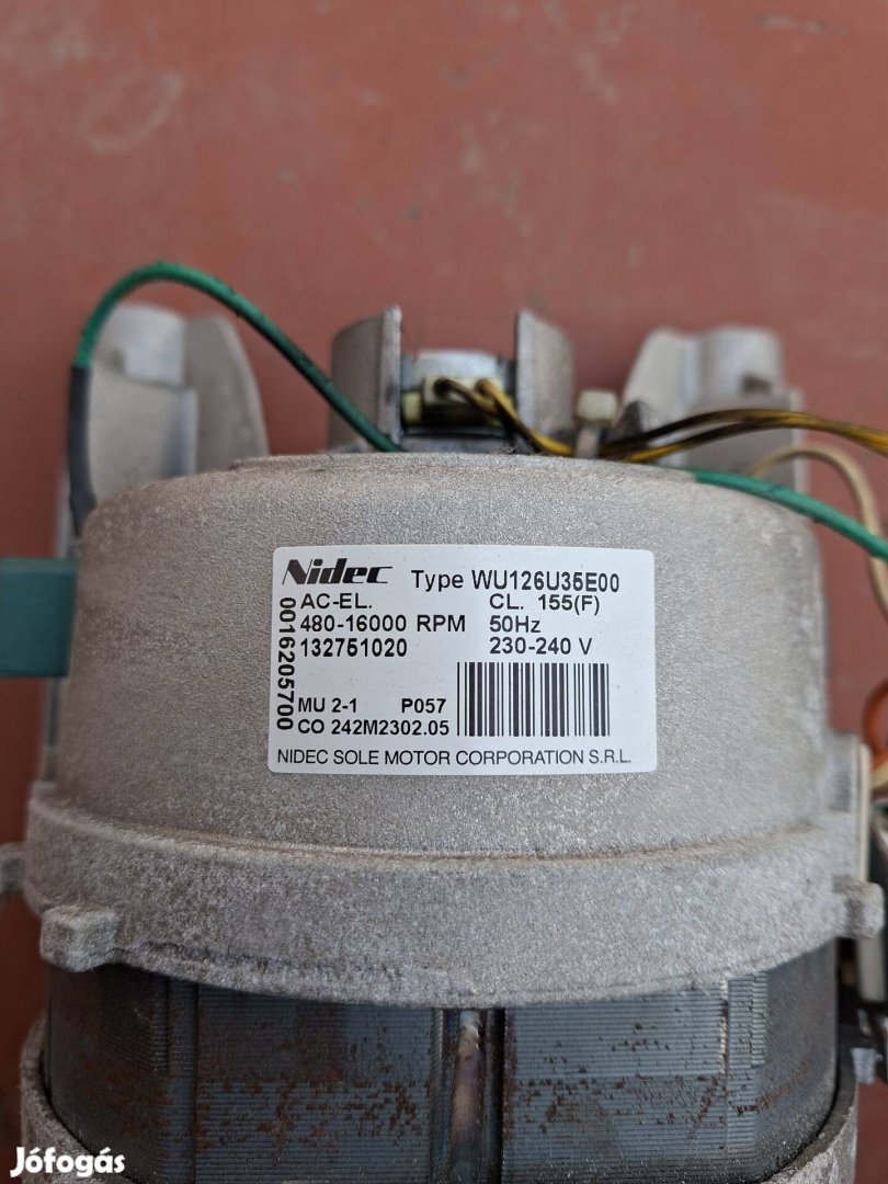 Zanussi Zwq35105 mosógép villanymotor Nidec WU126U35E00