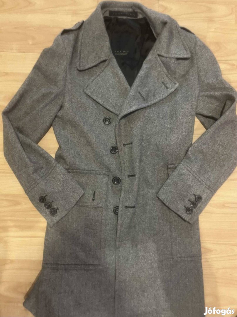 Zara Man S-M gombos elegáns hosszú ffi szövetkabát
