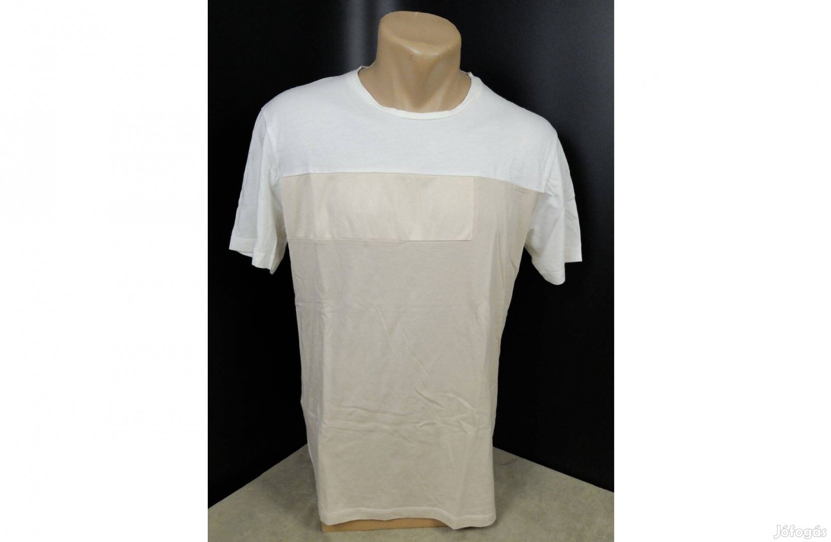Zara Man fehér vajszínű rövid ujjú póló
