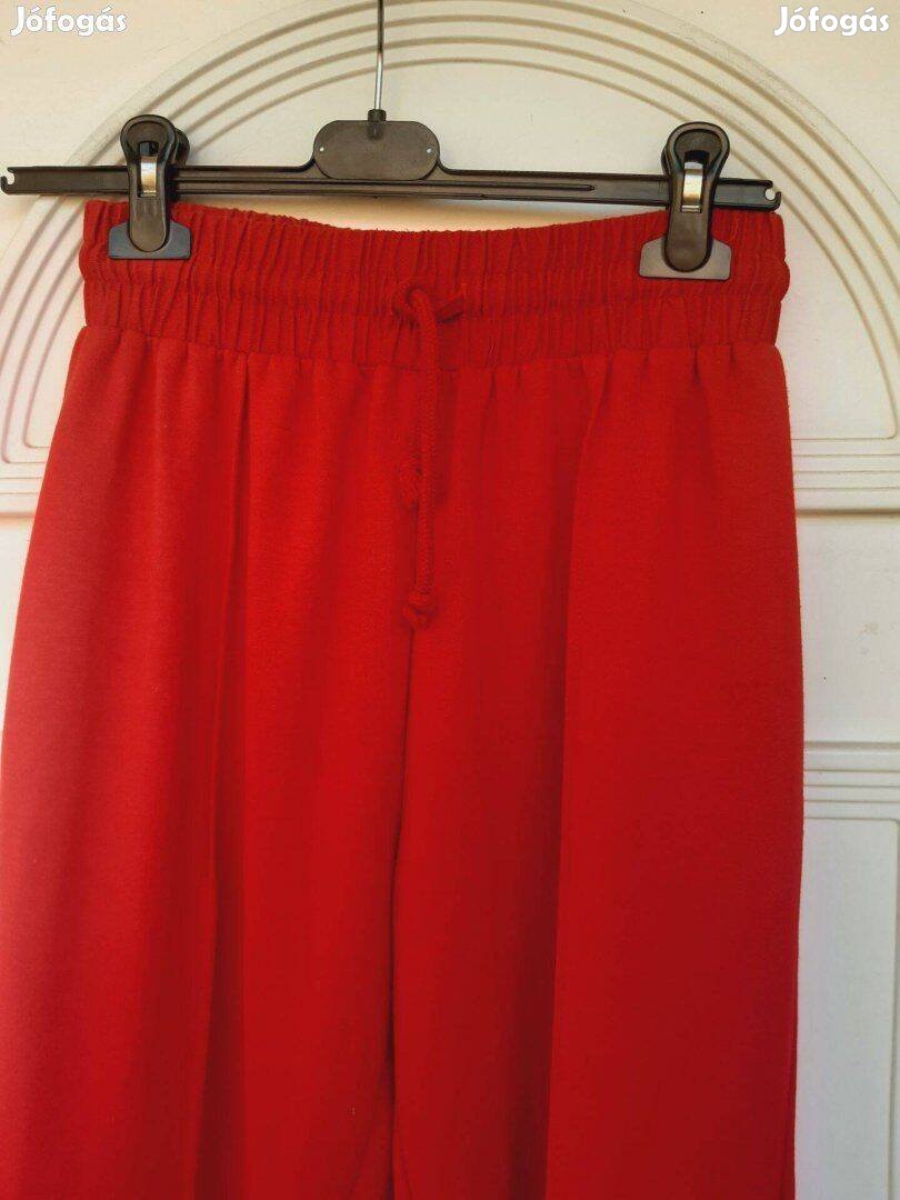 Zara S/M piros pamut szabadidő nadrág