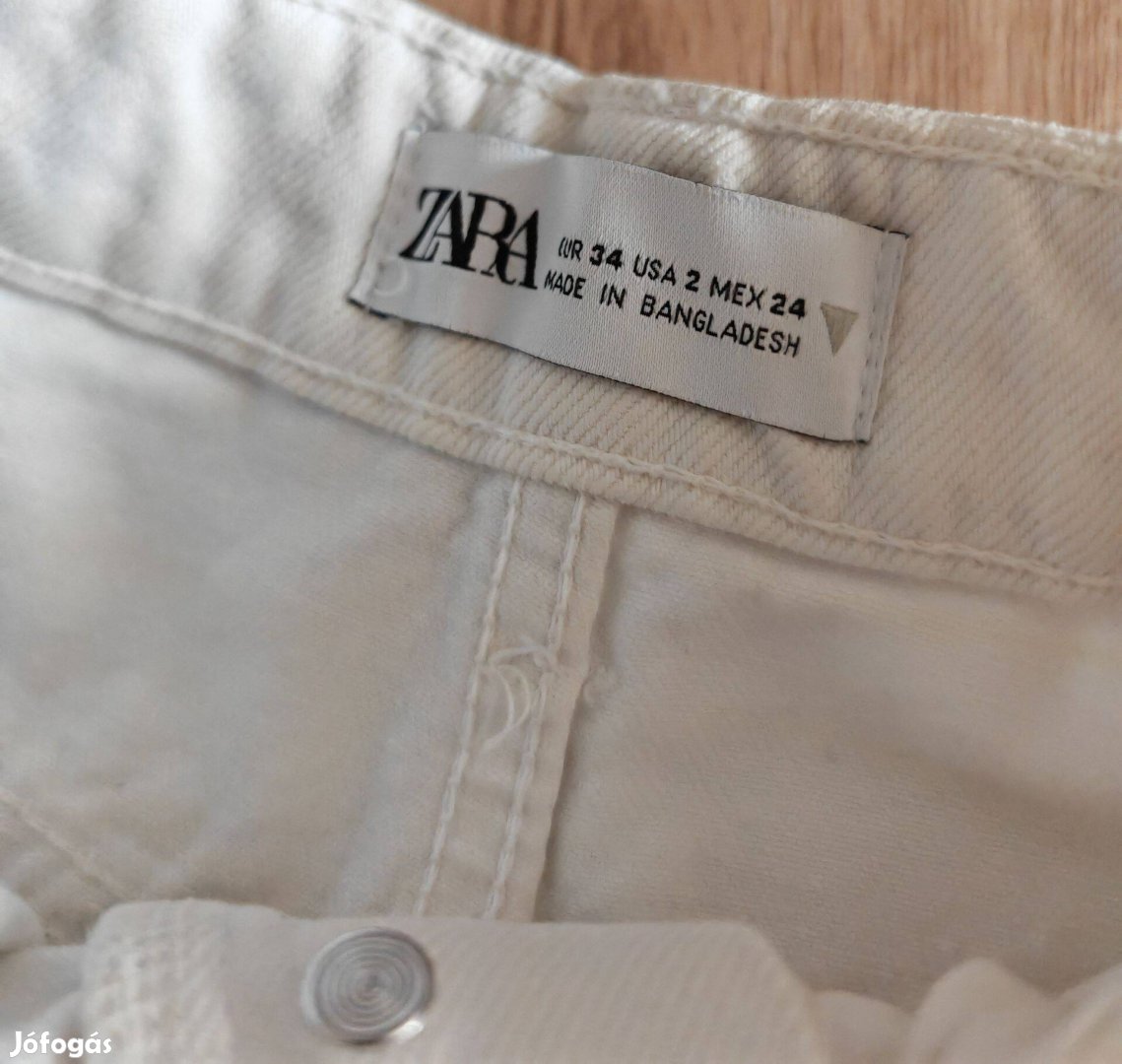 Zara fehér farmer női short