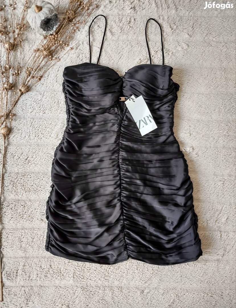 Zara fekete alakhoz simuló ruha - S/36 - új, címkés