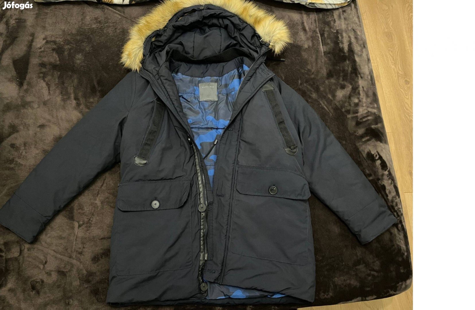 Zara férfi téli kabát L-es
