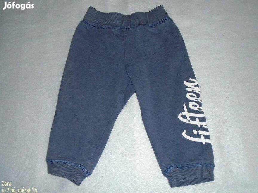 Zara kék jogger nadrág 6-9 hó (méret 74)