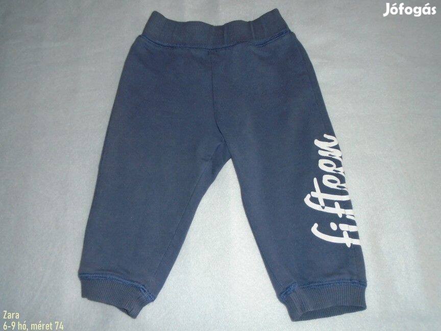 Zara kék színű jogger nadrág 6-9 hó méret 74