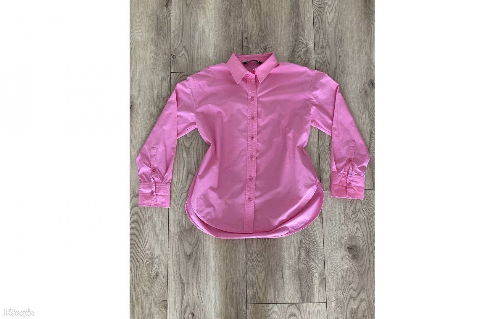 Zara magenta színű puplin oversize ing (XS)