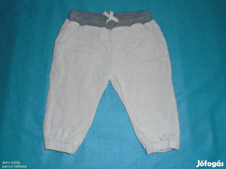 Zara pamut béléses nadrág 9-12 hó méret 74 80