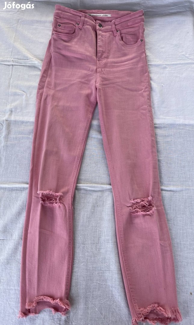 Zara rózsaszín farmer hosszúnadrág