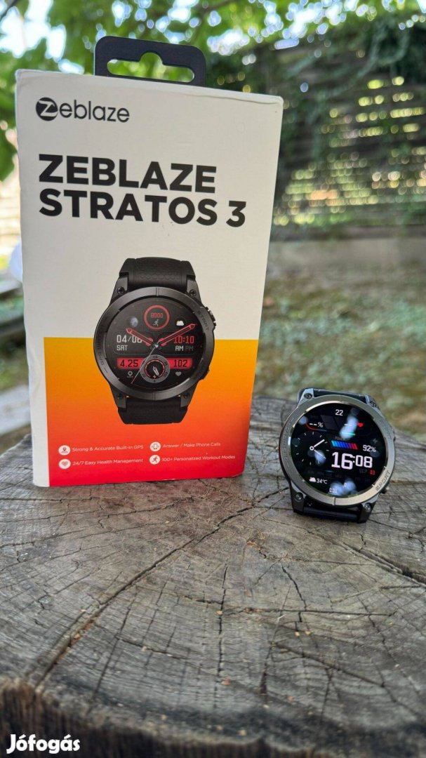 Zeblaze Stratos 3 GPS okosóra hanghívás,1,43 hüvelykes AMOLED képernyő