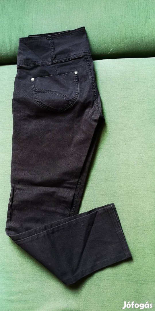 Zebra fekete női farmer - M