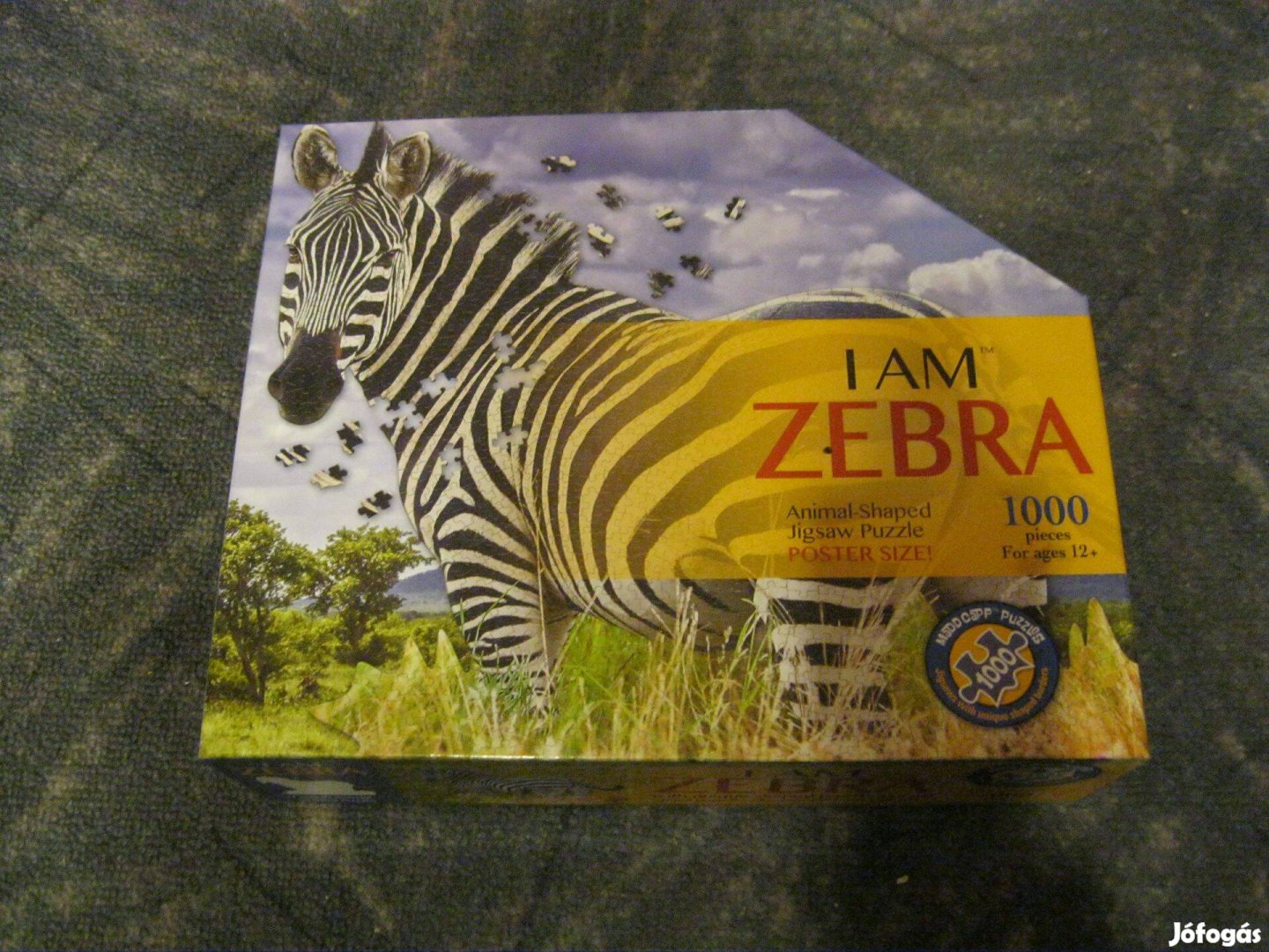 Zebra formájú 1000 db-os puzzle