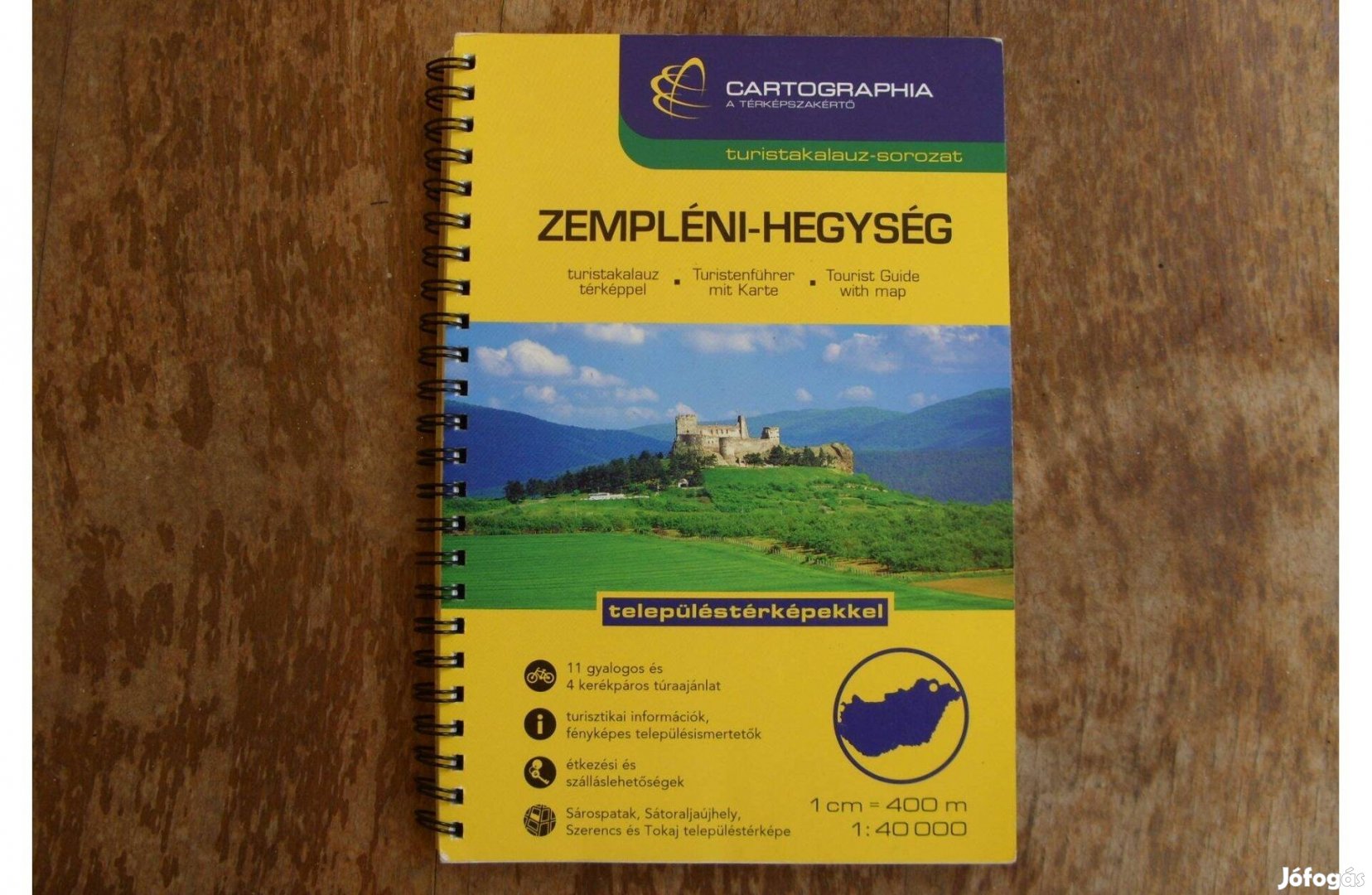 Zempléni-hegység turistakalauz, turistatérkép, térkép 2004