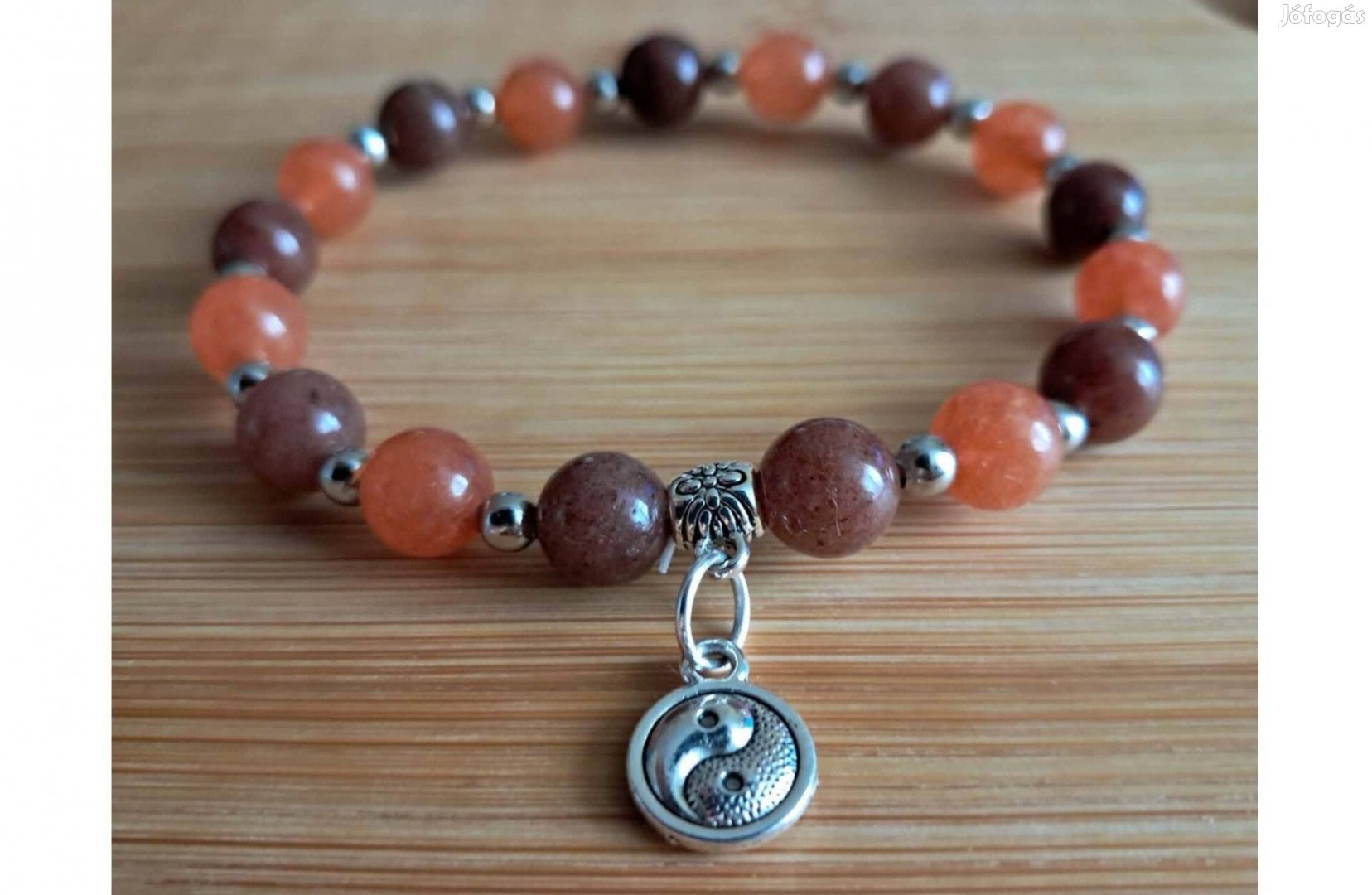 Zen Yin Yang Önmegvalósítás Karkötő Vörös Lila Aventurin