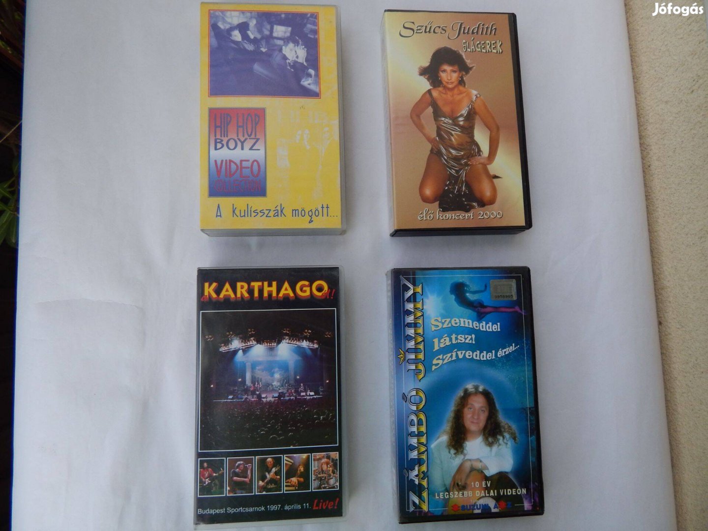 Zenei Műsoros VHS Videó kazetták 4-es Szettben