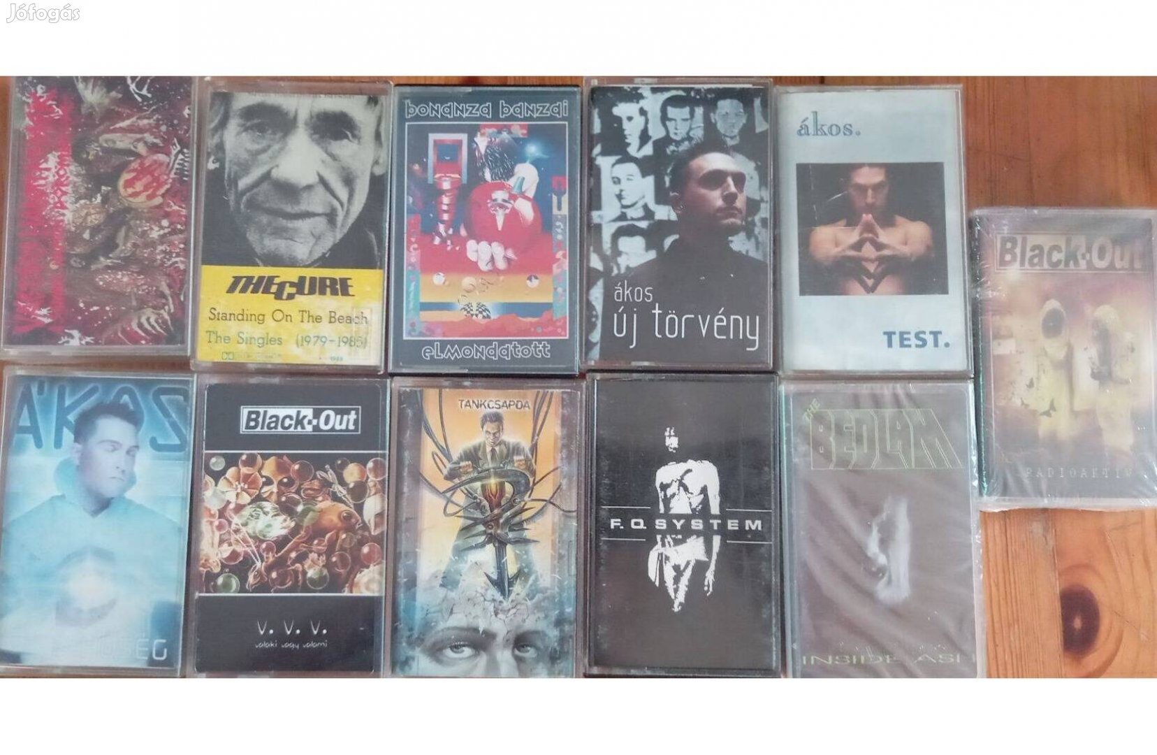 Zenei gyűjtemény kazetták (Ákos, F.O.System)
