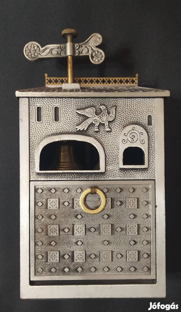 Zenélő Harangtorony Cigaretta Kínáló Tároló Retro 