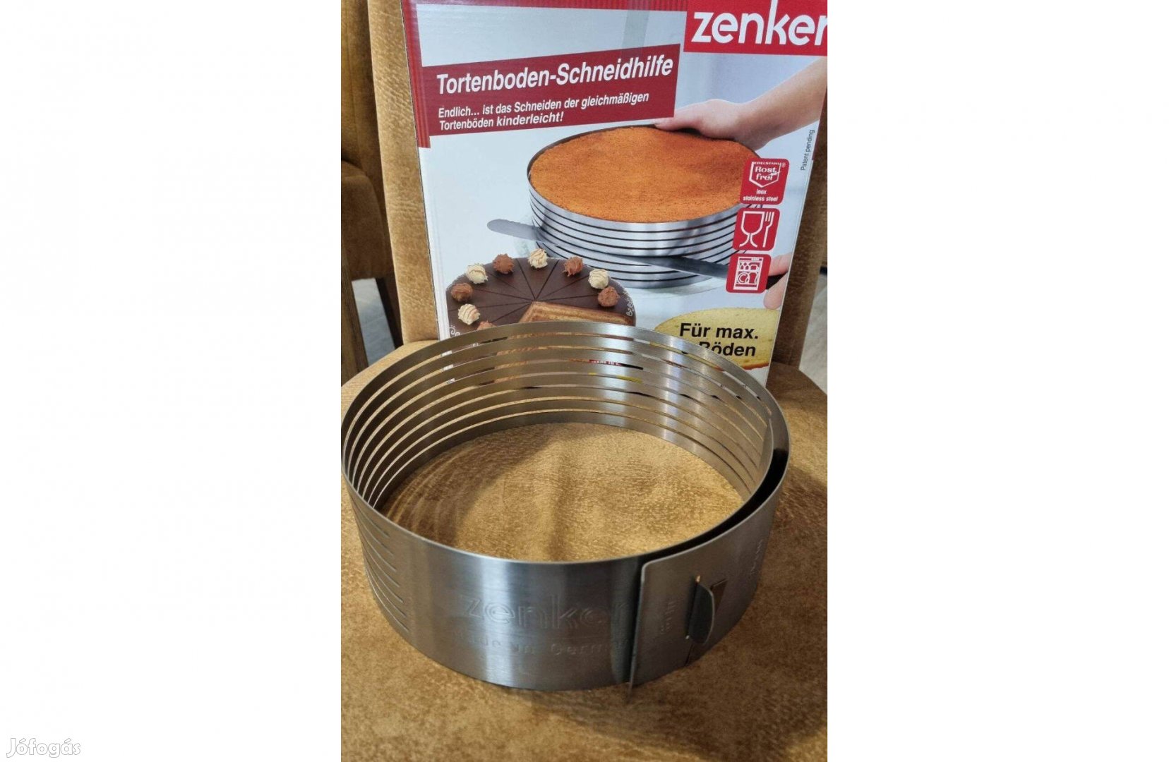 Zenker rozsdamentes tortaszeletelő 26-28 cm átmérőjű, Új