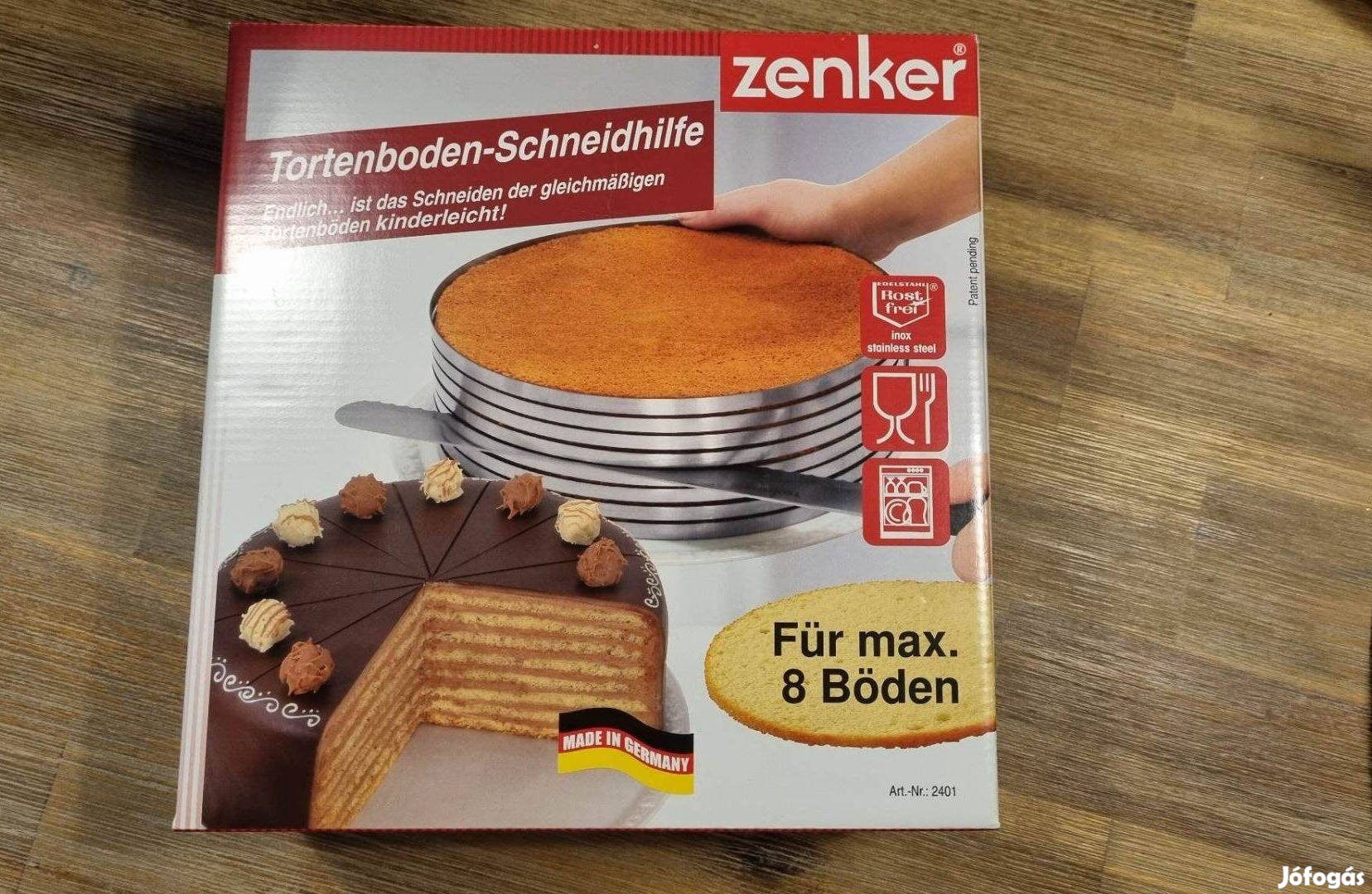 Zenker rozsdamentes tortaszeletelő 26-28 cm átmérőjű, Új