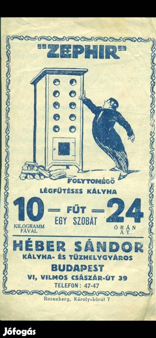 Zephir kályha eladó Budapesten