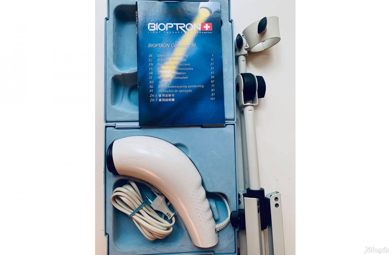 Zepter Bioptron Compact Lámpa és állvány tartó hozzá Garancia 4 Év
