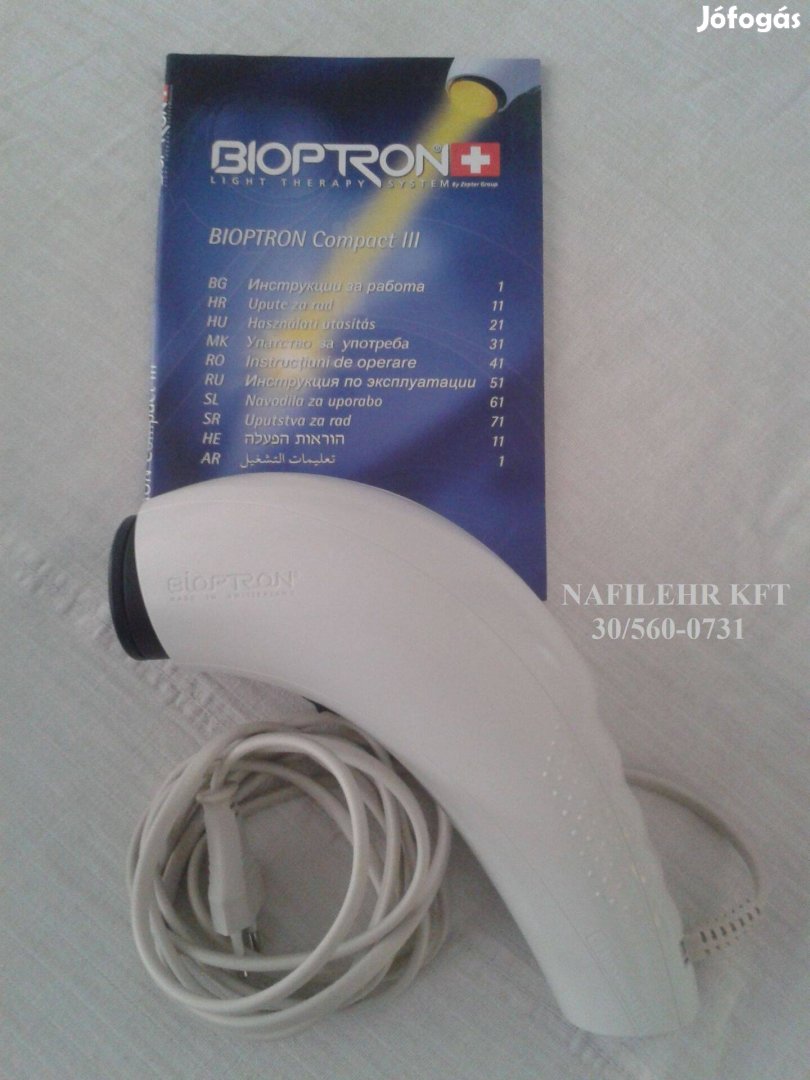 Zepter Bioptron Compact lámpa 5 év garanciával számla, színek, állvány