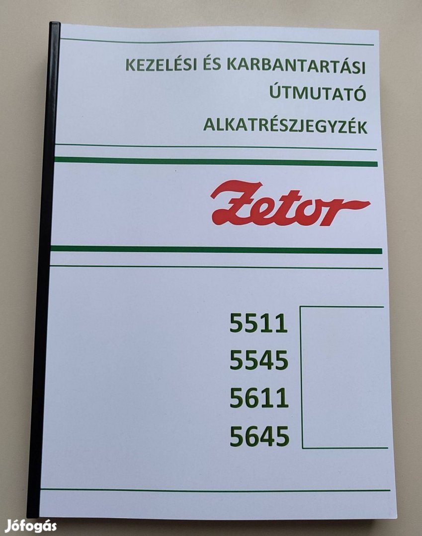 Zetor 5511, 5611 kezelési és alkatrészkatalógus egyben