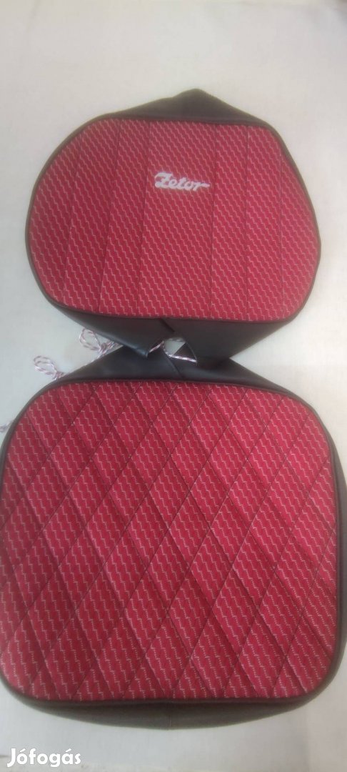 Zetor 6211 ülés védőhuzat. Piros mintás, hímzett.