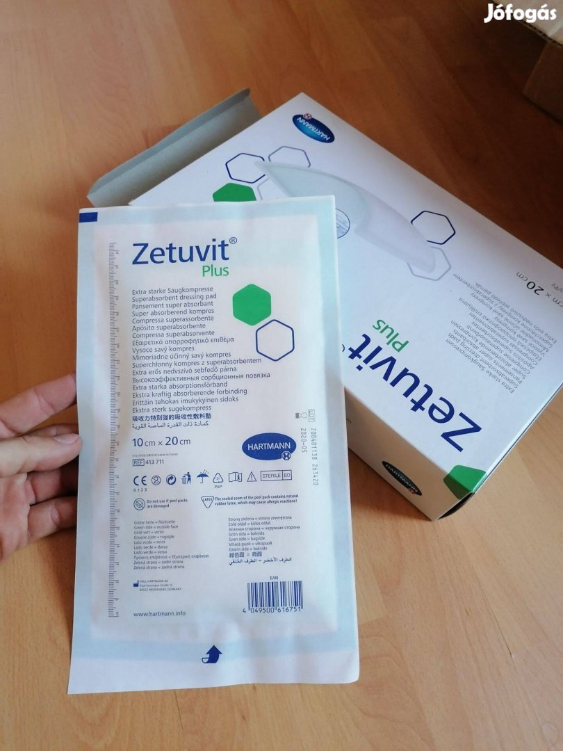 Zetuvit Plusz 10cm szer 20 cm res 10 darabos Sebpárna