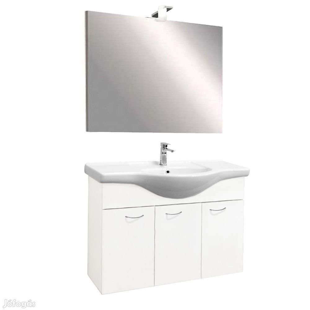Zeus 105 komplett fürdőszoba bútor Fehér