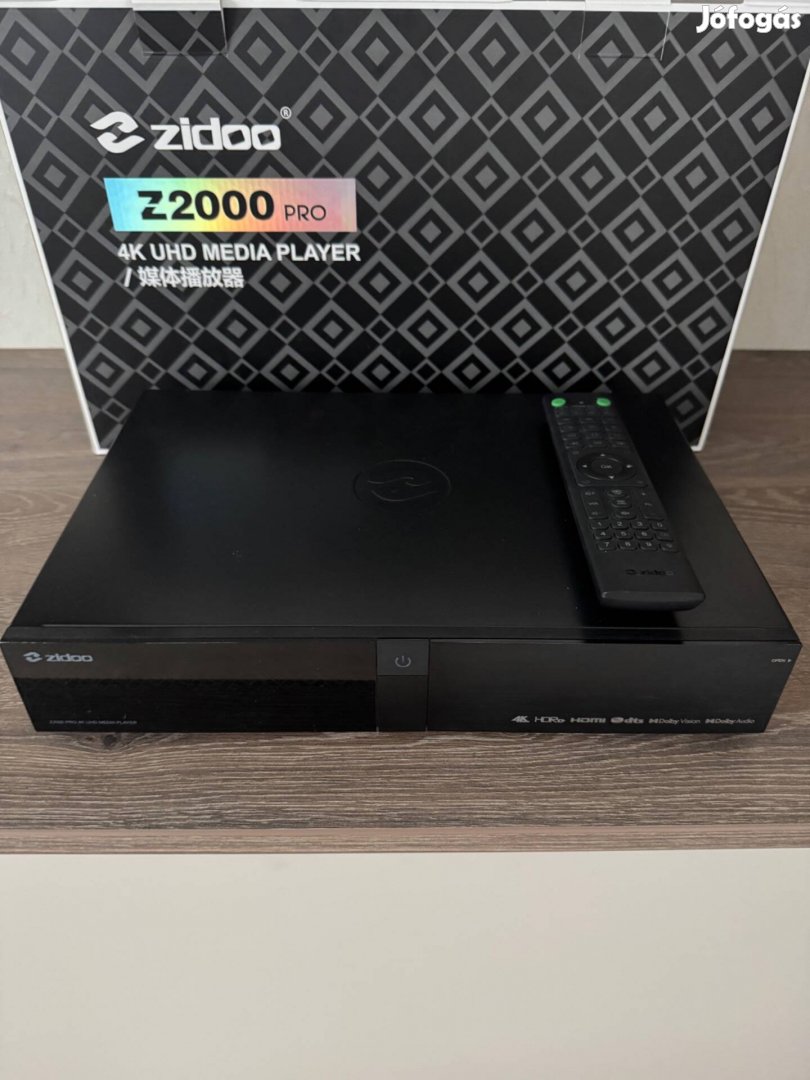 Zidoo Z2000 Pro 4K, HDR, HDR+, Dolby Vision médialejátszó, Roon