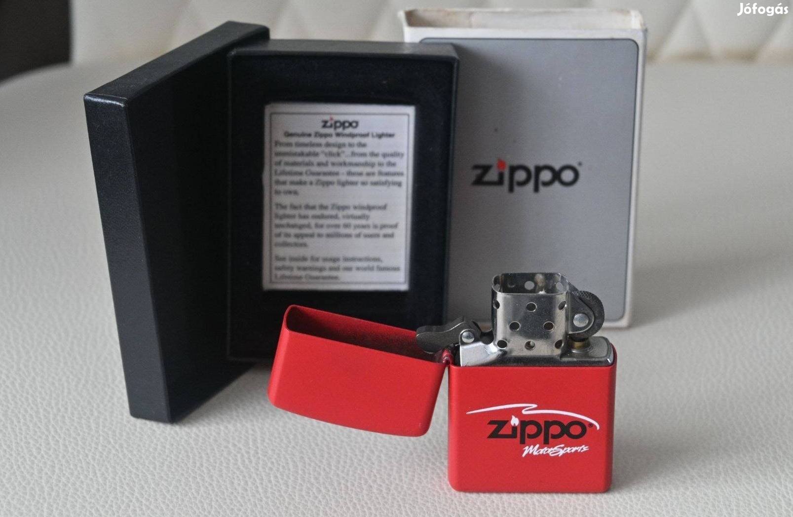 Zippo Motorsports Piros, gyári dobozos
